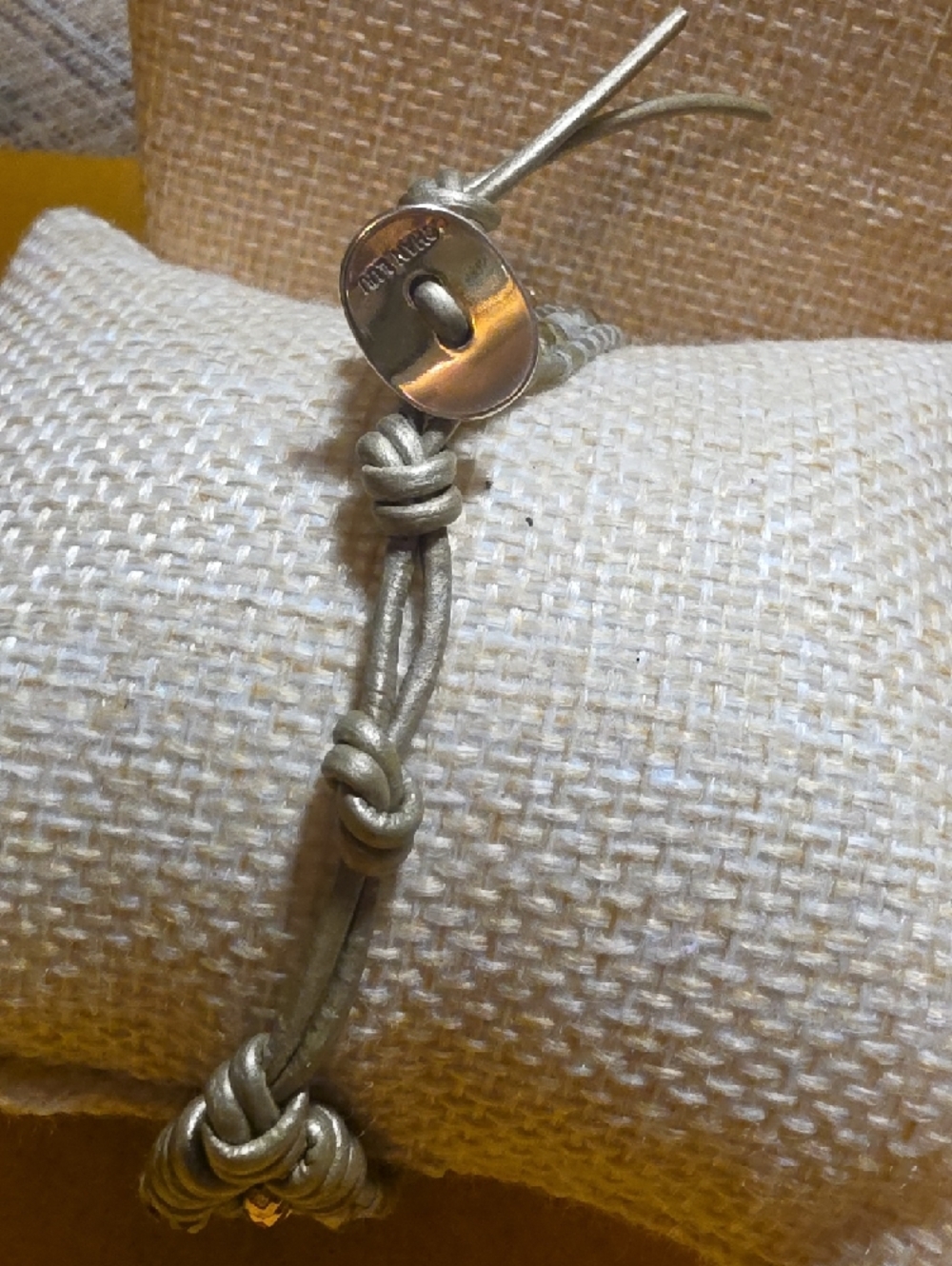 Chan Luu Olive Green and Gold Beaded Wrap Bracelet - Picture 2 of 5